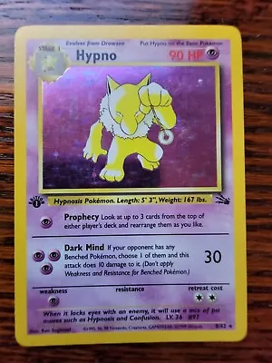 $32.99 • Buy Hypno 8/62 Pokémon TCG Fossil 1st Edition Holo Rare WotC MP