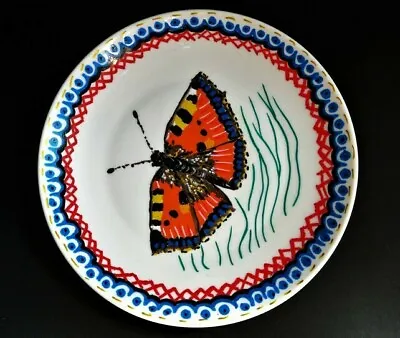 £15.99 • Buy The Bloomsbury Group Inspired Design- Plate (Butterfly Design Hand Painted Art)