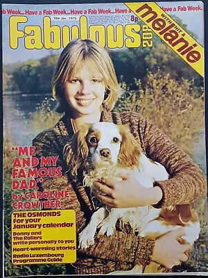 Fab 208 Magazine 18 January 1975  BCR David Cassidy Osmonds Caroline Crowther • £13.80