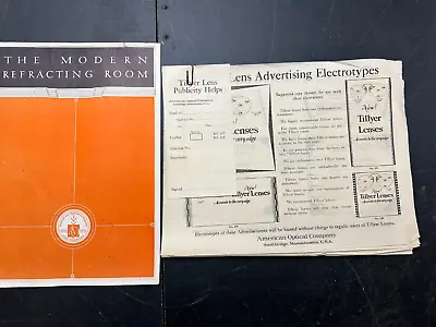 Antique 1935 Vintage American Optical Company Optometrist Eyeglass Paperwork • $49.99