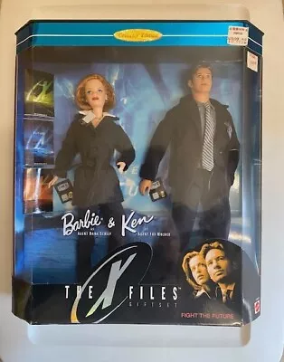  The X Files  Gift Set Barbie & Ken Dolls Collector Ed. Mattel 1998 • $30