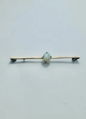 Fine Antique 9ct Solid Gold Brooch Edwardian Opel Jewellery Pin Gift • £55.50