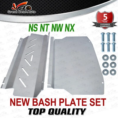 Silvery Bash Plates For Mitsubishi Pajero NS NT NW NX Underbody Guard 2006-2022 • $173