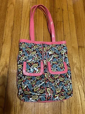 Vera Bradley Frill Teen Idol Tote Bag Purse Snails And Leaves • $9