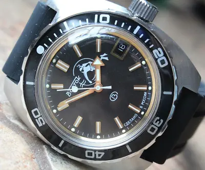 Vostok Amphibian Diver Mechanical Auto Winding Wrist Watch Scuba Dude 170805 • $132.99