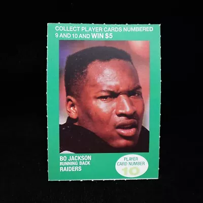 1990 Bo Jackson  Los Angeles Raiders  BP Match 2 Game (Ad Back)  #10 • $12.95