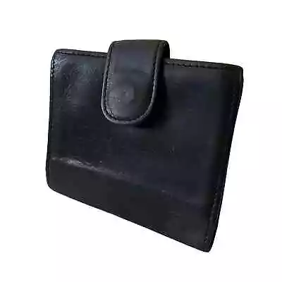 Vintage Bosca Pacific Grove Black Leather Card Holder Bifold Wallet Unisex • $30