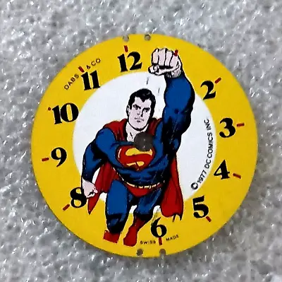 Vtg 1977 DC Comics Superman DABS & Co. 31mm Watch Dial NOS New Parts! • $14.99