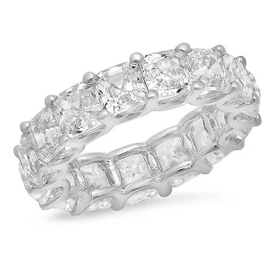 Make Your Own Asscher Cut Diamond Eternity Band! Custom Metal & Diamond Size! • £22440.93