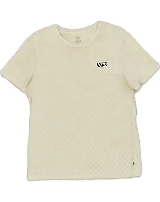 £9.95 • Buy VANS Womens T-Shirt Top UK 16 Large Off White Cotton VK04