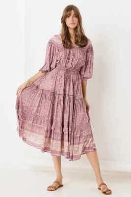 $139 • Buy Spell Dahlia Gown Mulberry Size Small EUC