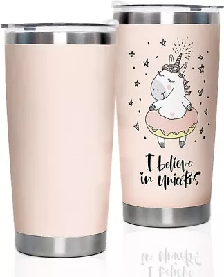 Unicorn Coffee Cup Double Wall Insulated Stainless Travel Thermal Steel Vacuum • $24.99