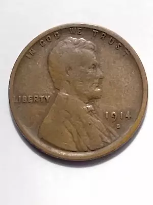 1914 S Lincoln Memorial Wheat Penny Cent Antique United States Coin Semi Key • $15