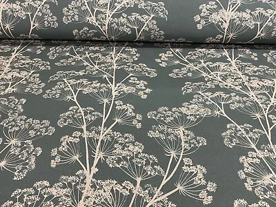 Hedgerow Cow Parsley Green Blue Linen 140cm Wide Curtain/Upholstery Fabric  • £2.99