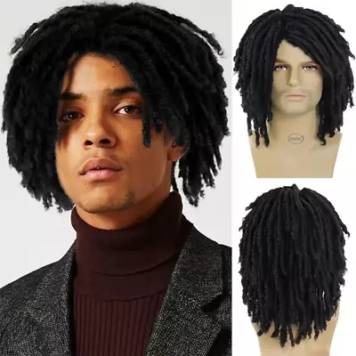 Rock The Afro Look: Synthetic Short Braided Wig For Black Men • $46.12