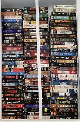 HUGE VHS Movies Action Comedy Horror Thriller Suspense Mixed Lot Bulk 80s-90s • $23.50