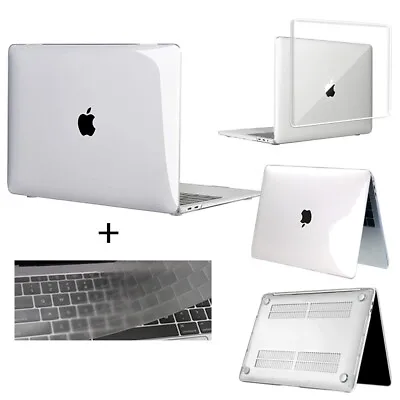 Crystal Glossy Case Cover+UK Keyboard For Apple MacBook Air Pro 11 13 14 15 16'' • £8.92