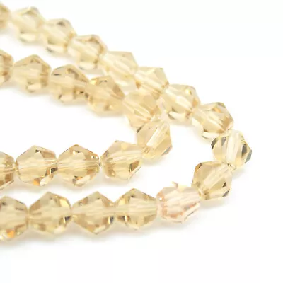 Faceted Bicone Crystal Glass Beads 4mm6mm8mm - Pick Colour • £2.95