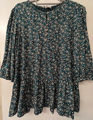 Mistral Eliza Print Tiered Tunic - Size 12 • £7.99