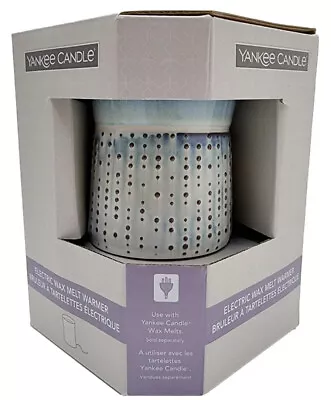 £10.99 • Buy Yankee Candle Addison Electric Ceramic Embossed Wax Melt Burner  - EU Plug NEW