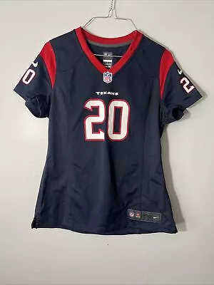 Womens NIKE Blue Houston Texans #20 Ed Reed On Field Jersey Sz Med • $24.99