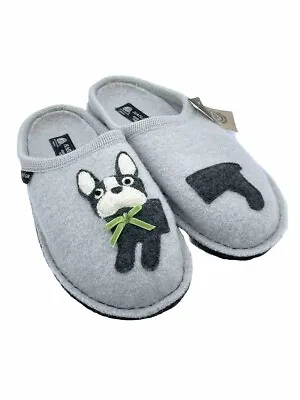 Haflinger Women's Puppy Wool Slipper  Light Grey Size Mens 8 Womens 10 EU 41 • £65.55