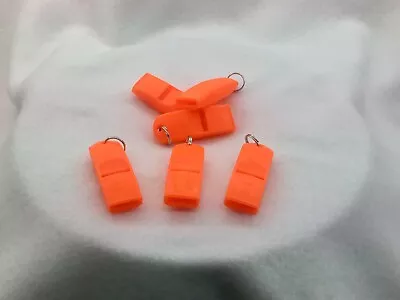 6 Pack - 135 DB EMERGENCY Whistles! LOUD! High Visibility Safety Orange Survival • $6.99