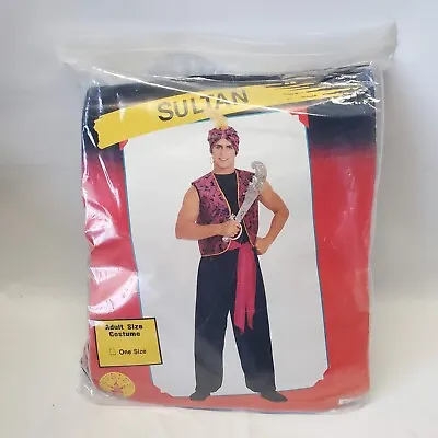 Rubies Sultan Genie Ali Baba Costume Adult Vest Black Pants Sash Turban • $11.98