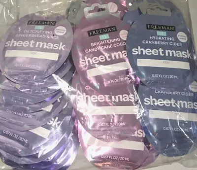 (36) Freeman Face Sheet Mask Bulk Lot Hydrating Skin Care Scented Party Favor • $22.49