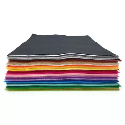 Craft Felt Squares 30% Wool Blend 9  X 9” Available In 64 Colours *Pick & Mix* • £1.25