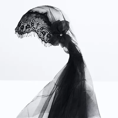 Mantilla Veil Black Muslim Wedding Veil Gothic Wedding Veil • £7.57