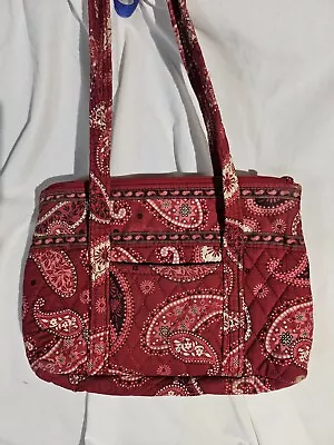 Vera Bradley Paisley Mesa Red 10  Zipper Purse Retired Excellent 🌸 • $14.99