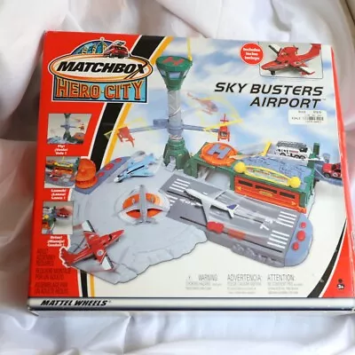 Matchbox Hero City Sky Busters Airport Play Set Vintage Near Complete • $24.29