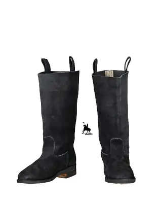 WW2 German Officer Men's Marching Leather Jack Boots Black All Sizes Available • $110