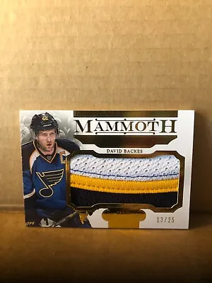 2013-14 Dominion Mammoth Jerseys Prime #MDB David Backes 13/25 • $36.58