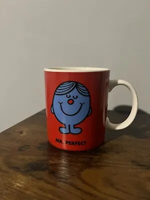 Mr Men Mr Perfect Ceramic Coffee Tea Mug Cup Red • £9