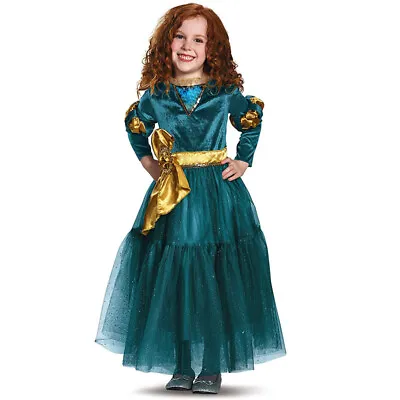 Girls Brave Merida Dresses Princess Merida Cosplay Costume Halloween Dress • $15.63