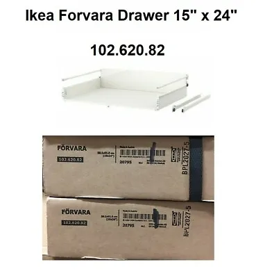 Ikea Forvara White W15×D24×H6  Medium Drawer 102.620.82 New For Sektion • £21.19