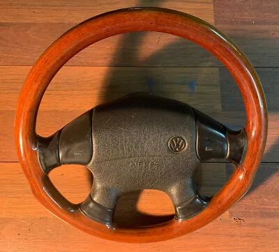 Genuine Volkswagen Golf GTI Mk3 Wooden Steering Wheel Rare! • $800