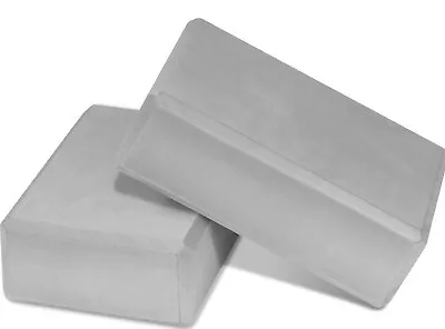 2 X Grey Yoga Block High Density EVA Foam Brick Eco Friendly • £10.99