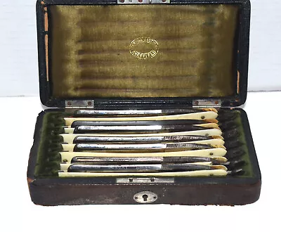 Vintage LOCKWOOD  FLEECE BRAND GOLDEN 7 Day Straight Razor Shaving Set England • $595