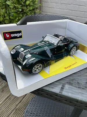 £65 • Buy Burago Morgan Aero 8 Diecast  Car 1/18 Scale Racing Green Boxed , Rare Model