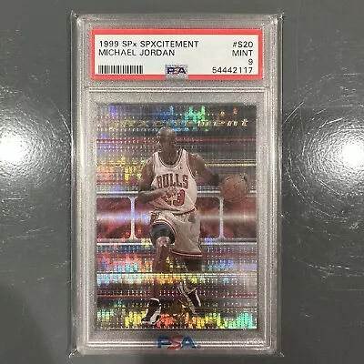 1999 SPx SPXCITEMENT #S20 MICHAEL JORDAN HOF PSA 9 MINT • $54