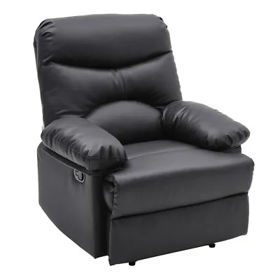 Manual Armchair Sofa Single Seater PU Leather Home Lounge Cinema Recliner Chair  • £209.95