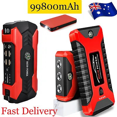 $35.99 • Buy Car Jump Starter Portable 99800mAh 12V Power Bank Booster Battery Charger AU