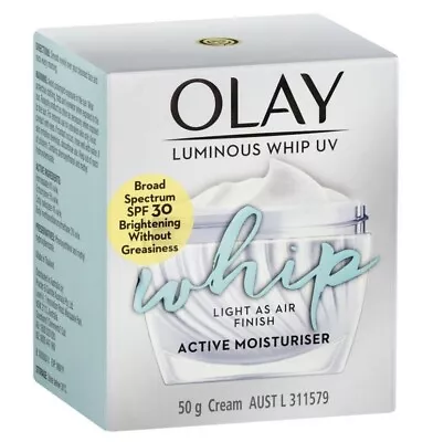 $25.95 • Buy Olay Luminous Whip UV SPF Face Cream Moisturiser 50g