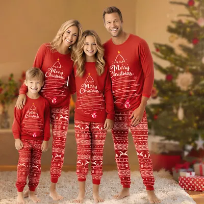 Christmas Tree PJs Family Matching Sleepwear Xmas Boy Girl Pyjamas PJs Set New • £9.07