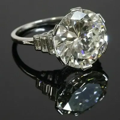 4Ct Round-Cut Moissanite Lab-Created Vintage Engagement Ring 925 Sterling Silver • $124.58