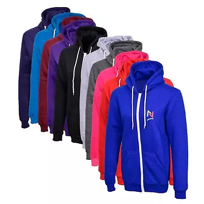 £9.99 • Buy Ladies Women Plain Coloured Hoodie Zip Up Fleece Hooded Sweatshirt Jacket Tops