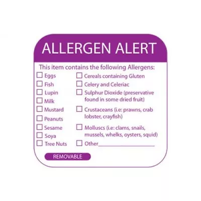 Allergen Labels - Pack Of 100 Cake Decorating Food Preperation • £6.98